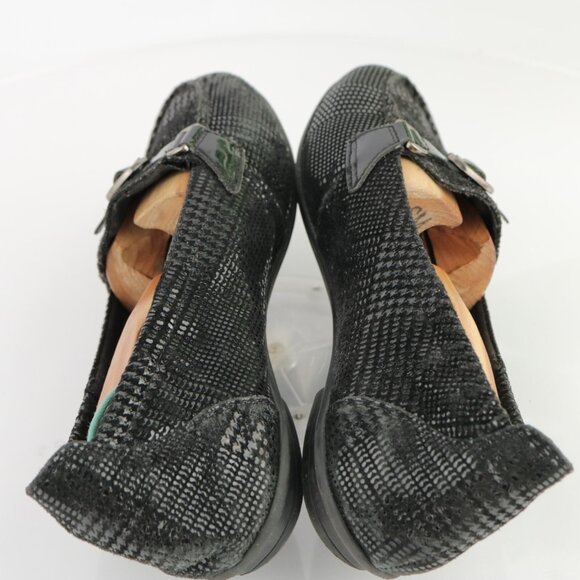 Earth Womens Scout Loafer Size 8 B Black Leather Houndstooth Slip On Flat Shoe - Picture 9 of 12